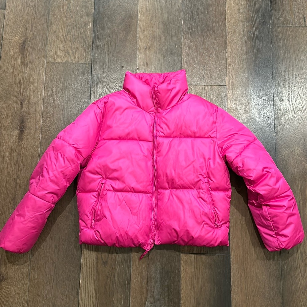 Old Navy pink puffer